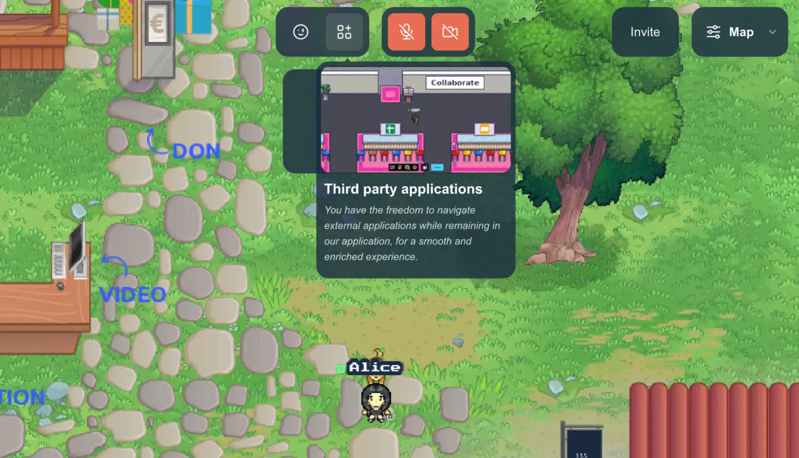 The menu buttons display tutorial videos