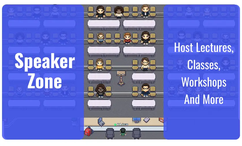 Speaker room in WorkAdventure