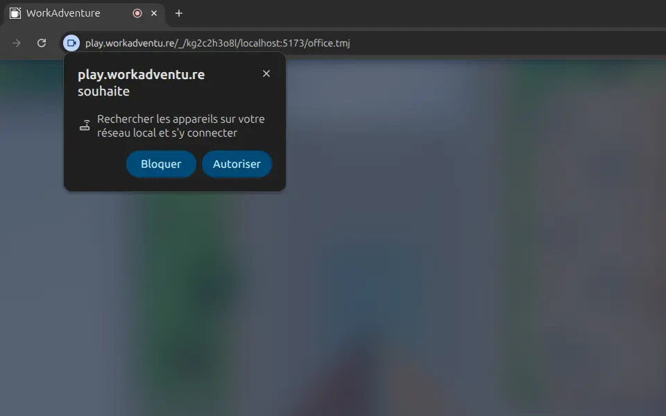 Chrome local network access prompt for localhost requests (Allow or Deny)