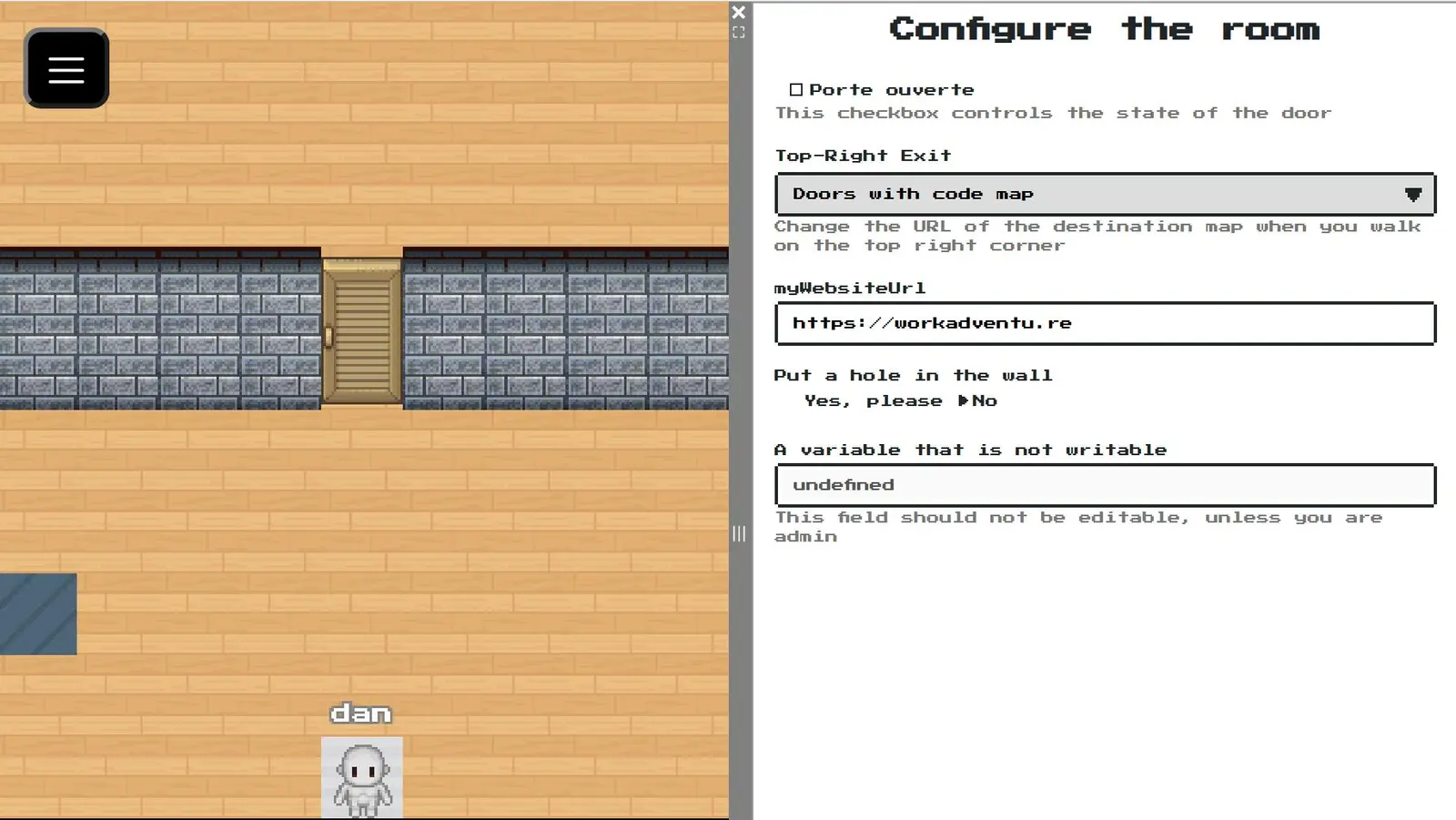 Configurable maps