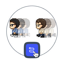 Follow someone in virtual world