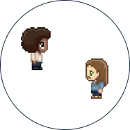 Two people speaking